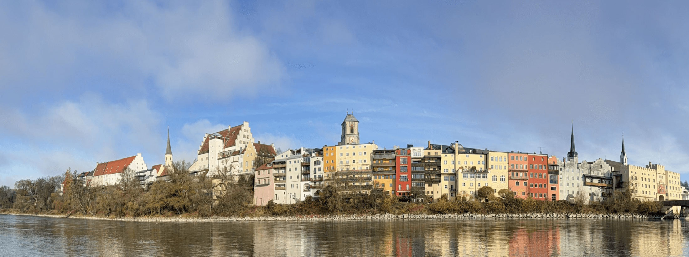 Stadtansicht Wasserburg über den Inn